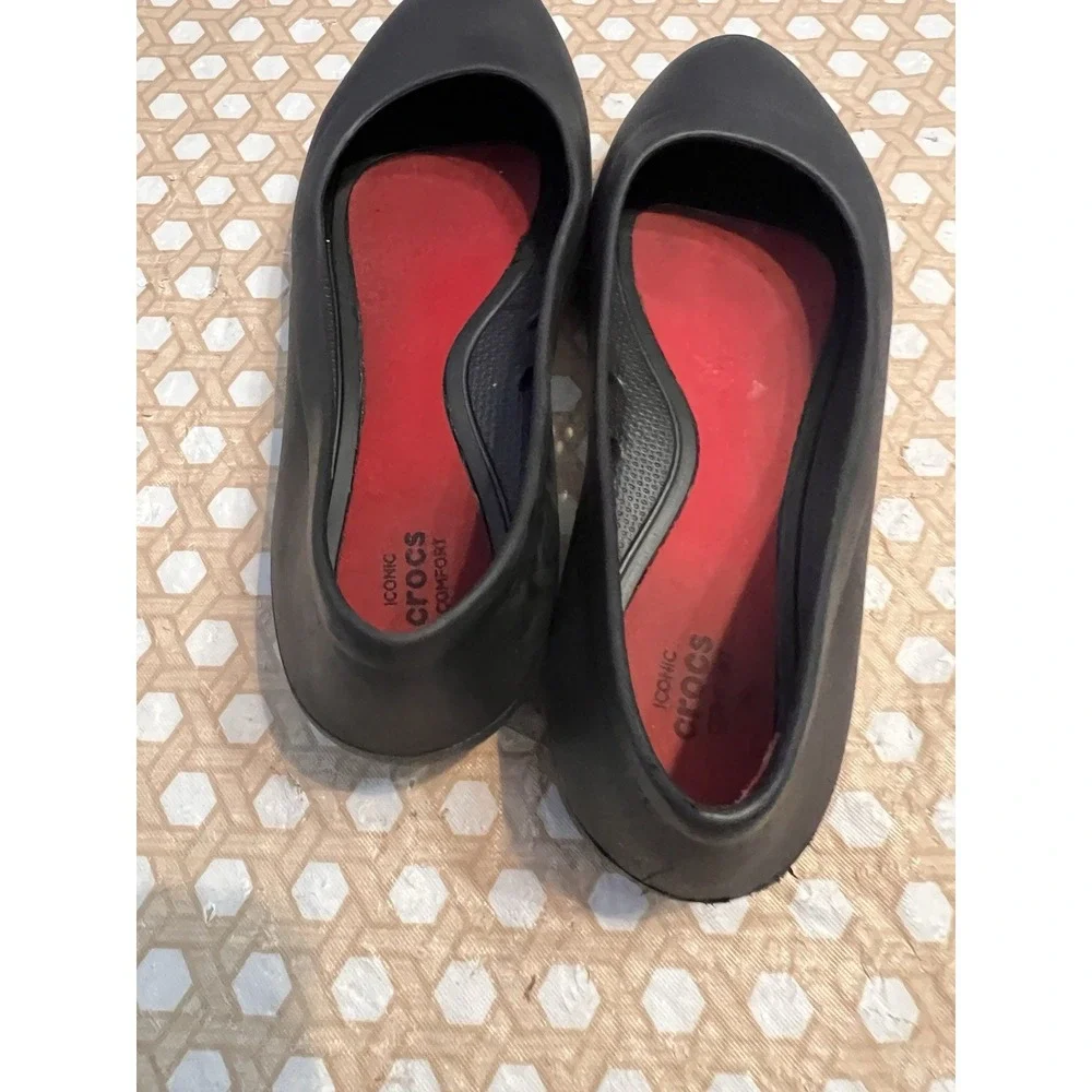 Crocs Lina Ballet Flats Womens Size 7 Comfort Slip On Casual Shoes Black